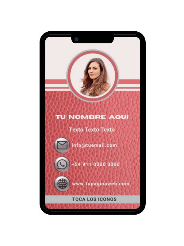 Telefono movil con imagen de tarjeta virtual animal print