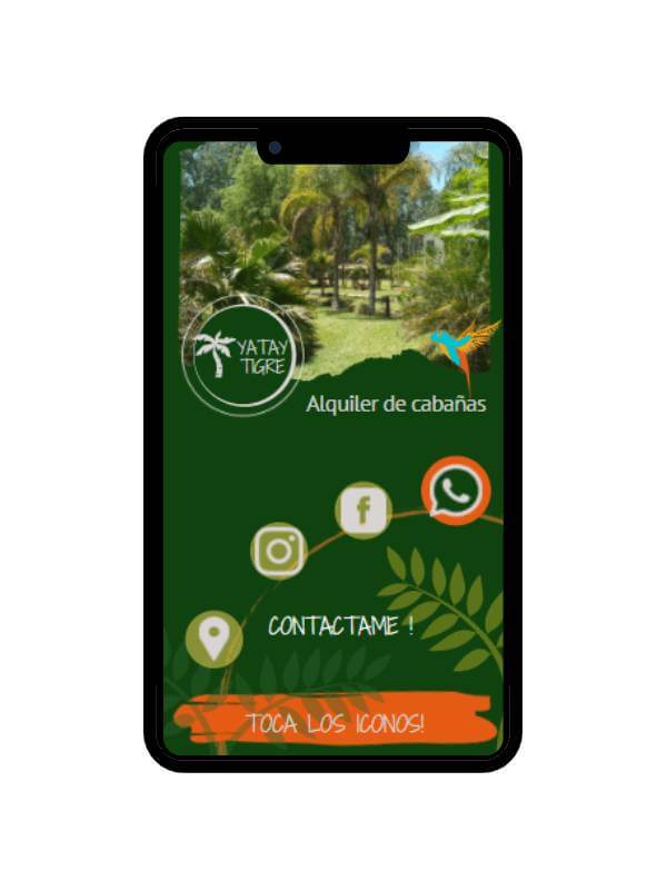 Tarjeta digital con paisaje de arboleda